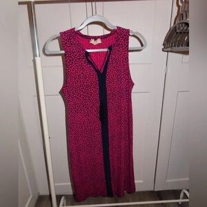Pink and Black Sleeveless Dress